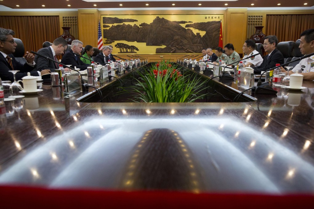 US National Security Advisor Susan Rice leads a US delegation in a meeting with Central Military Commission Vice Chairman Fan Changlong over cybersecurity and other security matters in Beijing on August 28, ahead of Xi's US visit. Photo: AFP