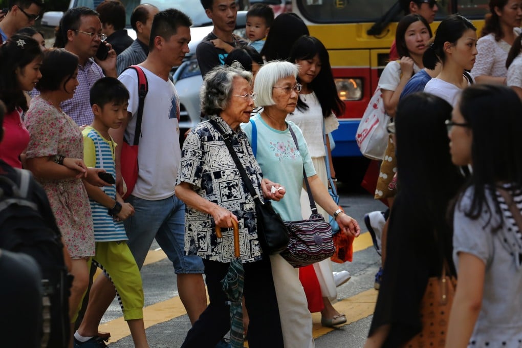 People aged 65 or over will make up 30 per cent of the population by 2034 - compared to 15 per cent last year - and increase to 36 per cent by 2064. Photo: Felix Wong