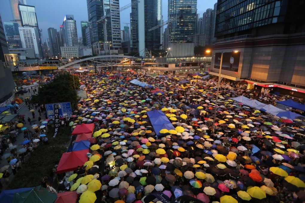 Yellow umbrellas soon began to symbolise the Occupy Central movement. Photo: SCMP Pictures