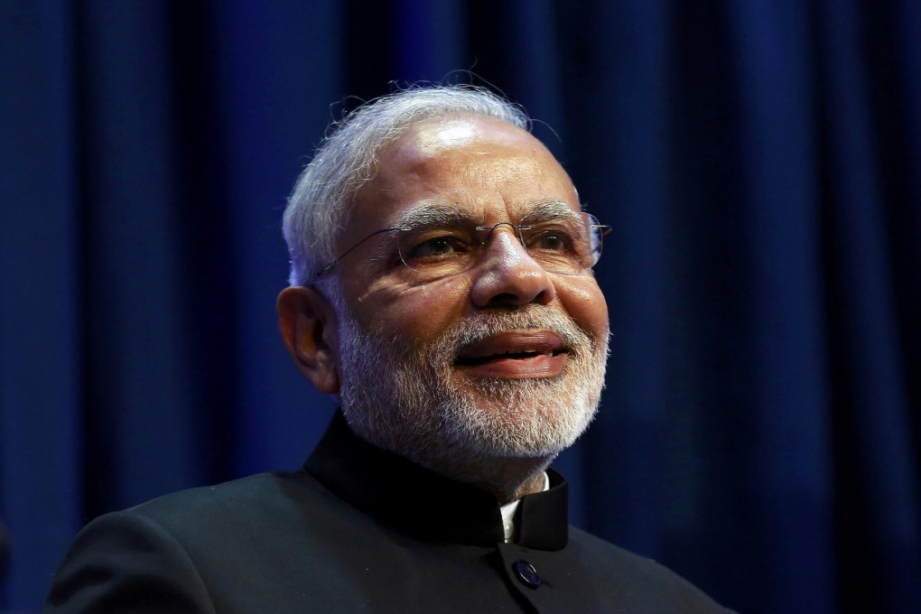 On a visit to Silicon Valley Narendra Modi promoted his "Digital India" initiative, which aims to connect thousands more Indian villages to the internet. Photo: Reuters
