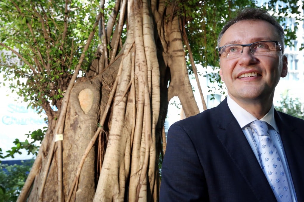 Jari Sinkari uses the Chinese banyan as a metaphor.Photo: Nora Tam