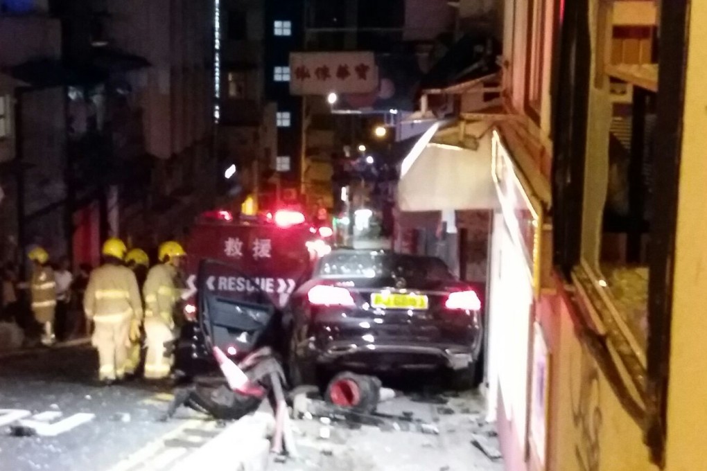 Driver arrested after Mercedes ploughs into two women in Hong Kong nightlife district