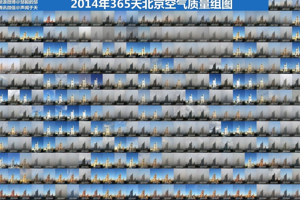 Zou Yi has taken photographs every day and put them on the internet to show Beijing''s air quality, or lack of it. Photo: SMP Pictures