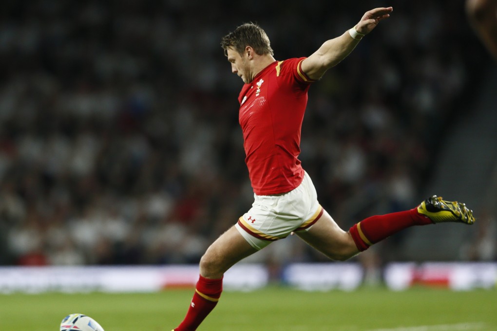 Dan Biggar slots another penalty for Wales. Photo: Reuters