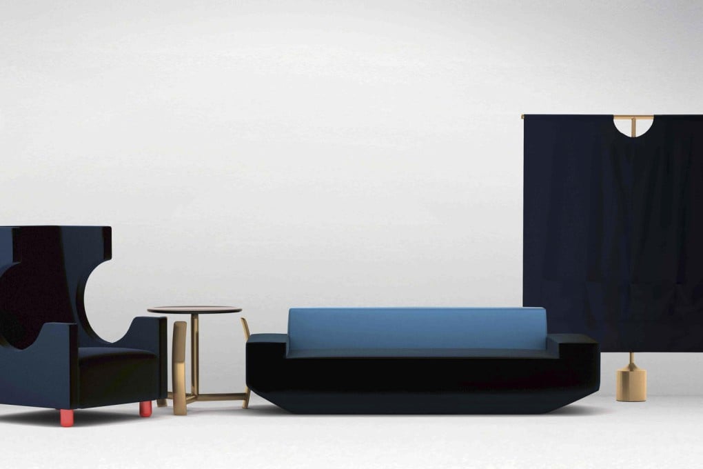 Sleek and geometric meet in Frank Chou's Oriental Series furniture.