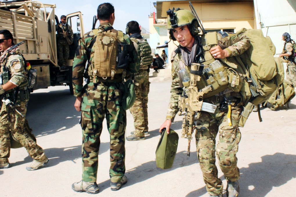 Afghan special forces prepare to launch an operation to retake the city from Taliban insurgents in Kunduz, Afghanistan. Photo: Xinhua