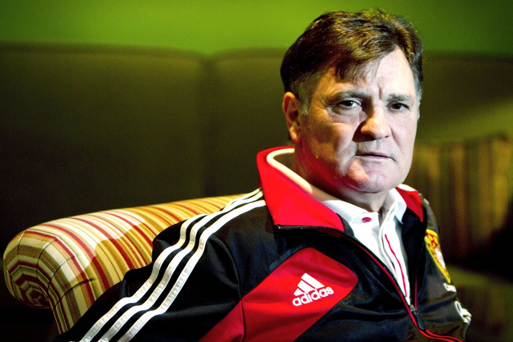 Jose Antonio Camacho after China were beaten 5-1 by Thailand in a friendly in Hefei. Photo: EPA