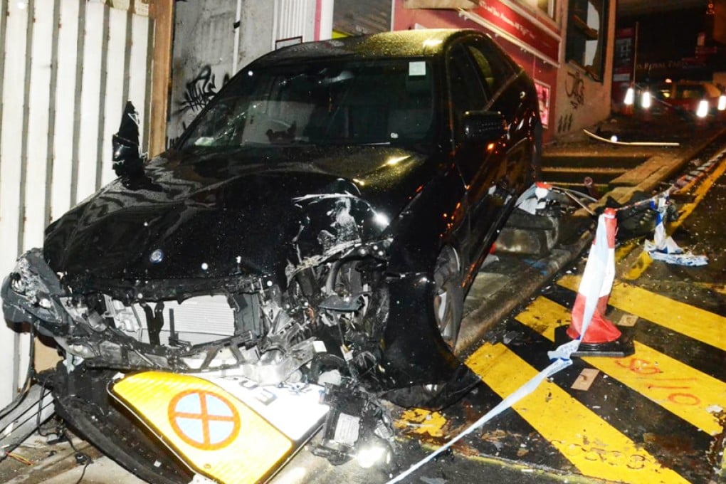The scene of the crash on Saturday. Photo: SCMP Pictures