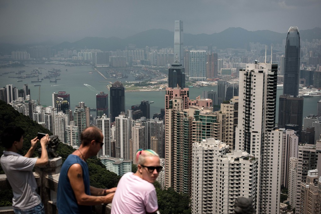 The iconic skyline of Hong Kong where Swiss bank said home prices could stumble through 2017 due to a deteriorating economy. Photo: AFP