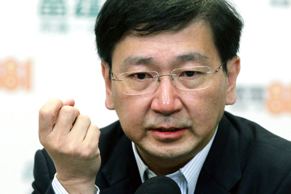 Johannes Chan, the man at the centre of the controversy, speaking to media. Photo: Edward Wong