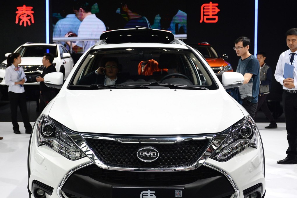 Car stocks gained after Beijing cut the purchase tax on passenger vehicles and pledged more support for electric cars.Photo: Xinhua