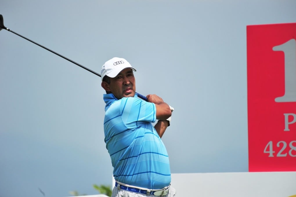Aidarali Asanov gets a look at the Clearwater Bay course. Photo: SCMP picture