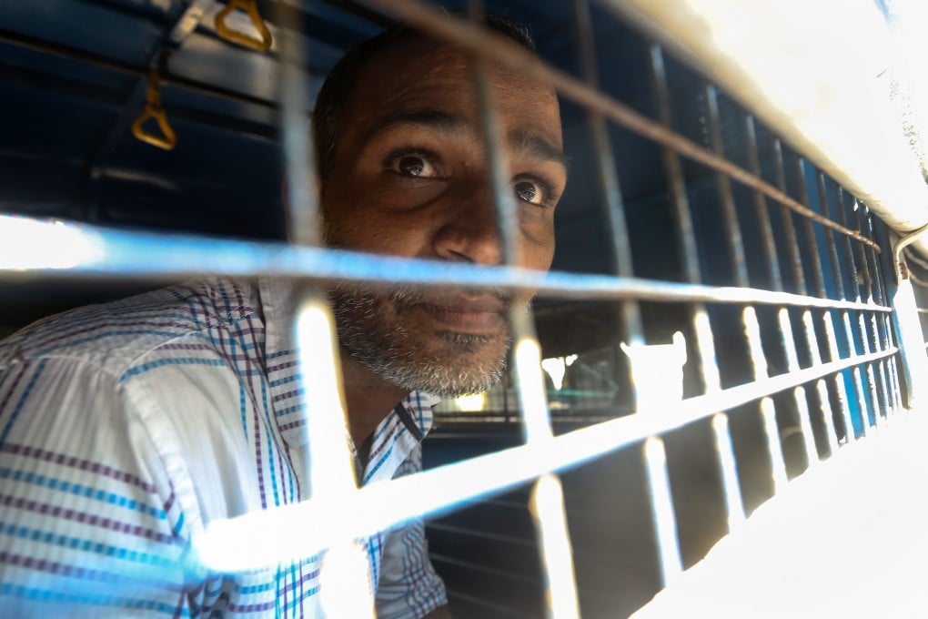 One of the 13 men accused of involvement in Mumbai's serial bombings of commuter trains in 2006.  An Indian court sentenced five men to death. Photo: EPA