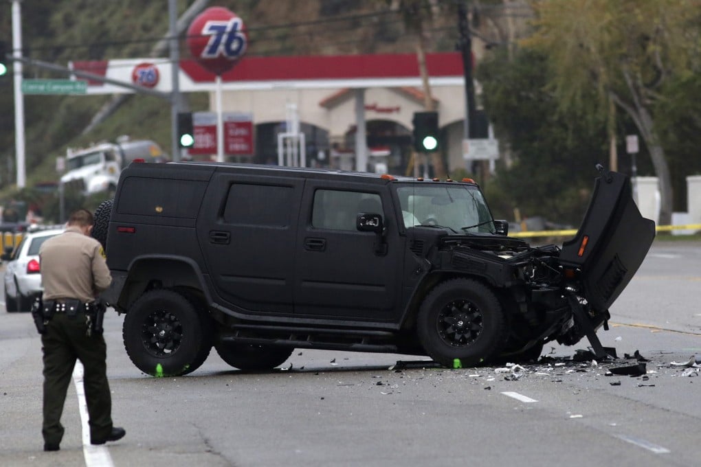 The aftermath of the fatal four-car crash that involved Caitlyn Jenner in Malibu, California, in February. Photo: Reuters