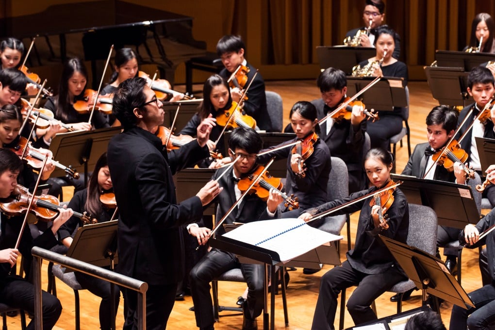 Orchestra of Yong Siew Toh Conservatory of Music from Singapore performs its debut concert at the City Hall Concert Hall under its principal conductor Jason Lai, a former Hong Kong conductor. Photo: Yong Siew Toh Conservatory of Music