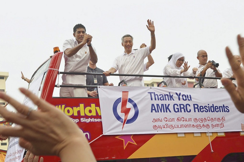 People's Action Party victory parade following its election victory last month. Photo: EPA
