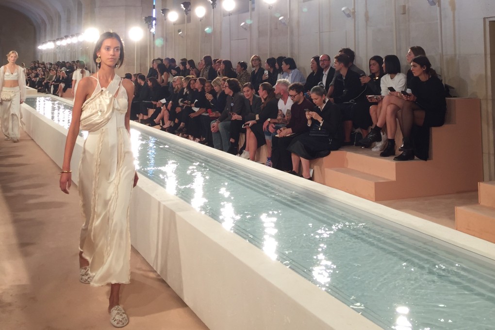 Models show off pieces from Balenciaga Spring Summer 2016, Wang's final collection for the fashion house, at Paris fashion week. Photo: SCMP Pictures