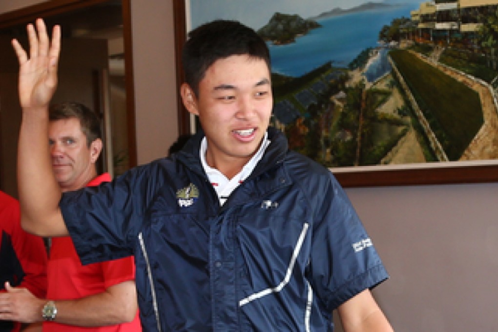 Jin Cheng celebrates his win