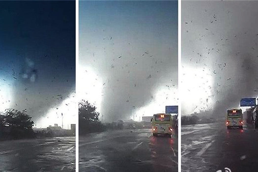 One of the tornadoes that struck Guangdong province on Sunday. Photo: SCMP Pictures