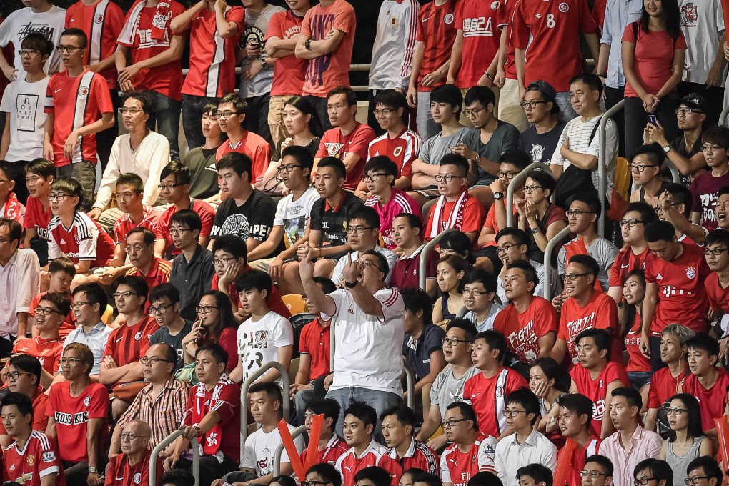 Fans at the Hong Kong-Qatar game. Photo: AFP