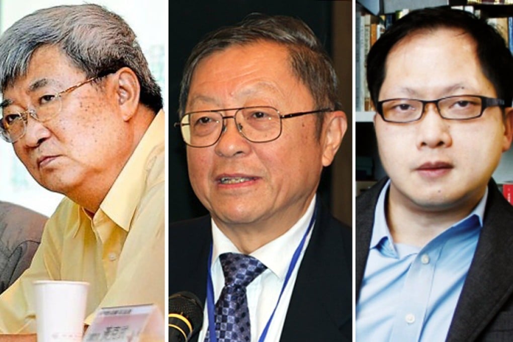 Professor Wang Hsiao-po, professor Xiang Longwan and professor Chiu Yu-lok were among the presenters at the forum promoting closer cooperation between the mainland and Taiwan. Photo: SCMP Pictures