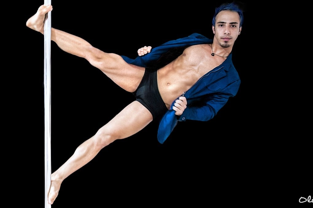 Pole dancer Gregorys Jose Garcia Lozada. Photo: Olivia Heredia
