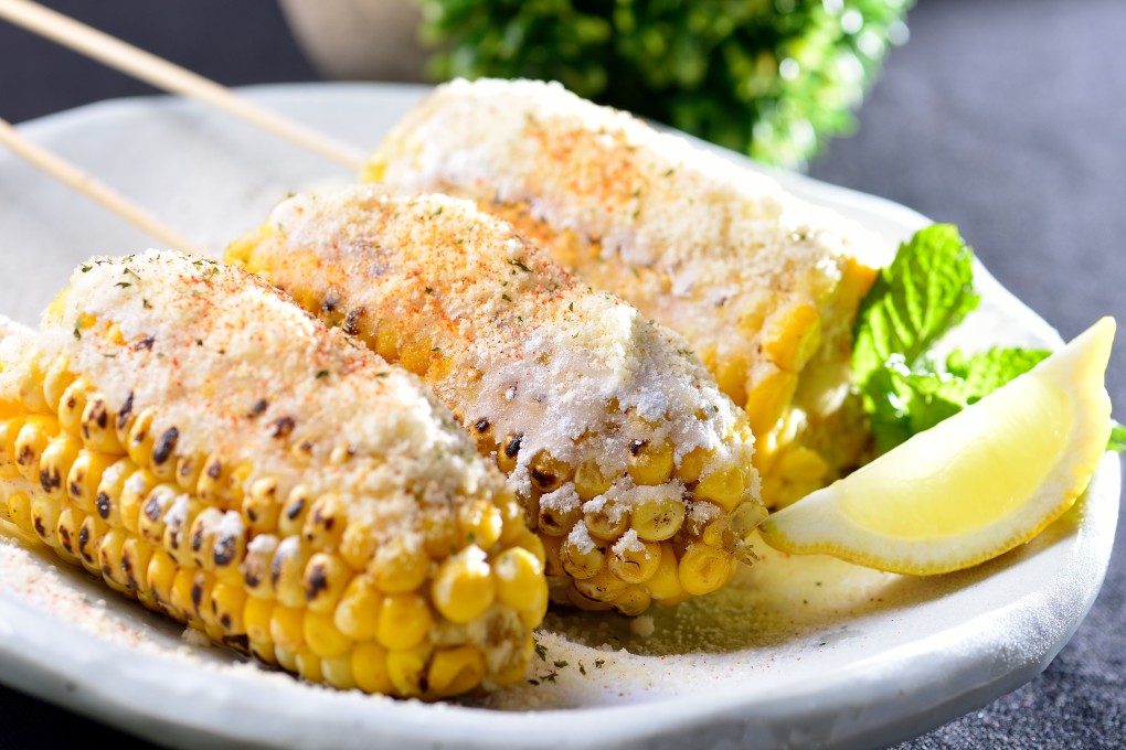 Grilled sweetcorn with cheese at The Joomak.