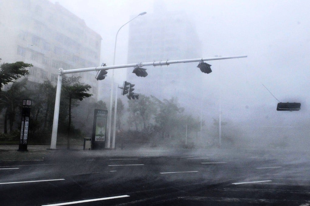 Typhoon Mujigae intensified rapidly before it crossed the coast at Zhanjiang, in the southwest of Guangdong province. Photo: CNS