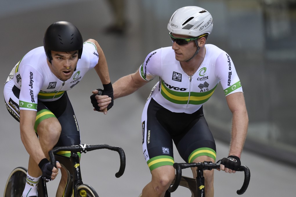 Australia's Jack Bobridge (L) and Glenn O'Shea compete at the track world championships in February. Photo: AFP