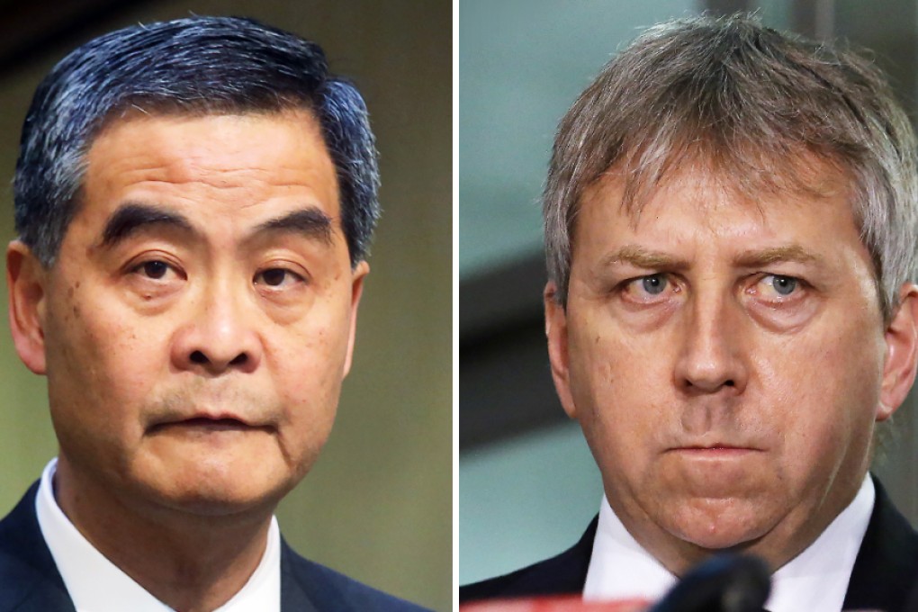 A source close to the university said Chief Executive Leung Chun-ying (left) had sought meetings with HKU vice-chancellor Professor Peter Mathieson (right) in August and September to discuss the university's operation. Photos: Dickson Lee, Felix Wong