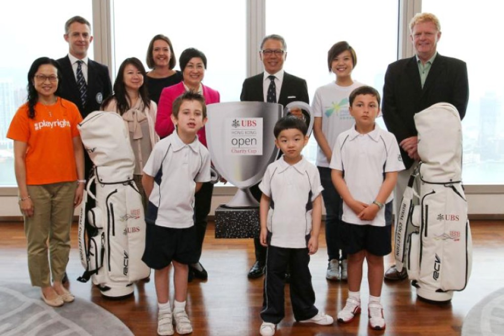 The partners involved in the UBS Hong Kong Open Charity Cup. Photo: SCMP Pictures