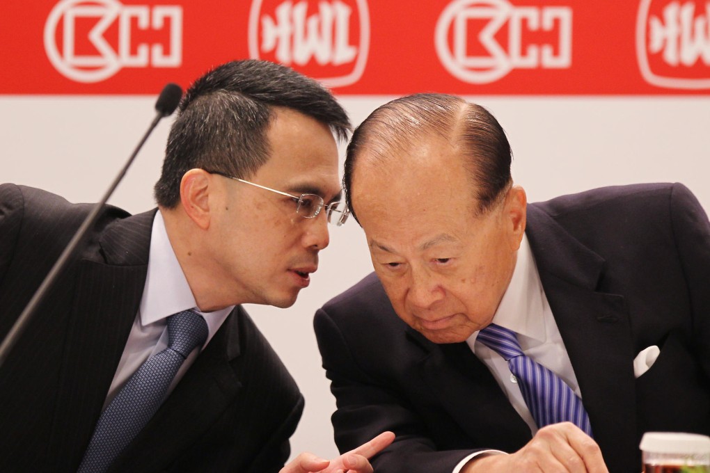 Victor Li Tzar-kuoi with his father Li Ka-shing. Not every dynasty proves so successful. Photo: Edward Wong