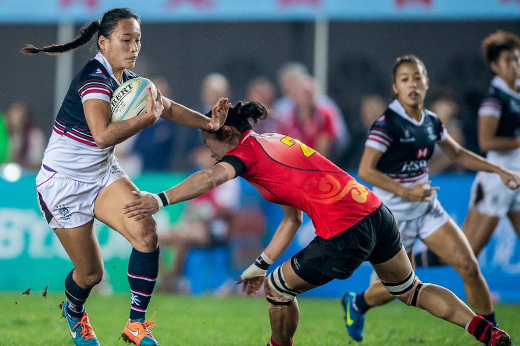 Tour skipper Christy Cheng Ka-chi leads from the front en route to Hong Kong’s Cup final triumph over the hosts at the China Sevens in Qingdao. Photos: HKRU