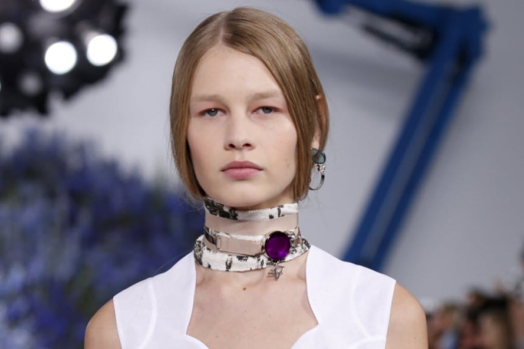 Sofia Mechetner, 14, on the catwalk in Paris earlier this month. Photo: Reuters
