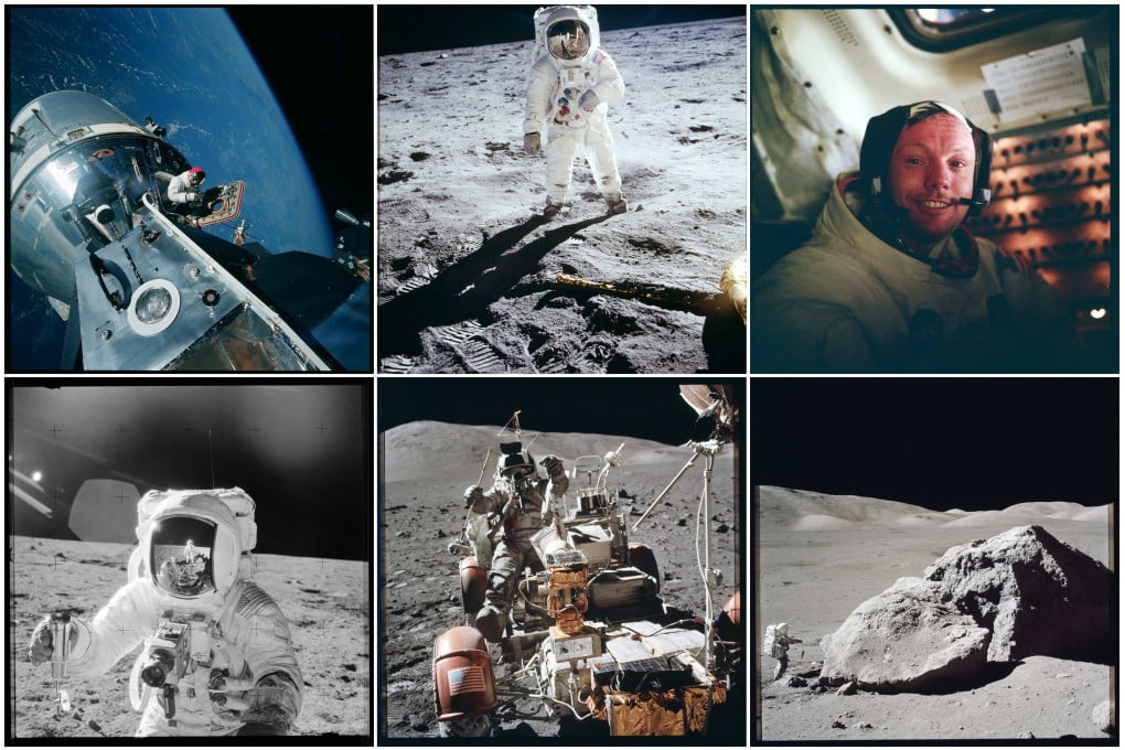 Pictures from the various Apollo missions are shown in this combination photograph. They are among over 12,000 photos from Nasa's archives recently aggregated on the Project Apollo Archive Flickr account. Photo: Reuters