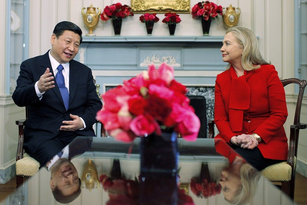 Hillary Clinton met with then-vice president, Xi Jinping in 2012. Photo: AP