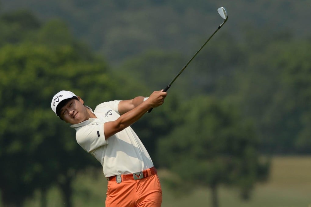 South Korean Wang Jeung-hun hit six birdies in yesterday's first round. Photo: AFP