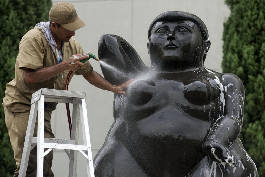 Pensamiento, one of the sculptures in Botero Plaza donated by artist Fernando Botero.