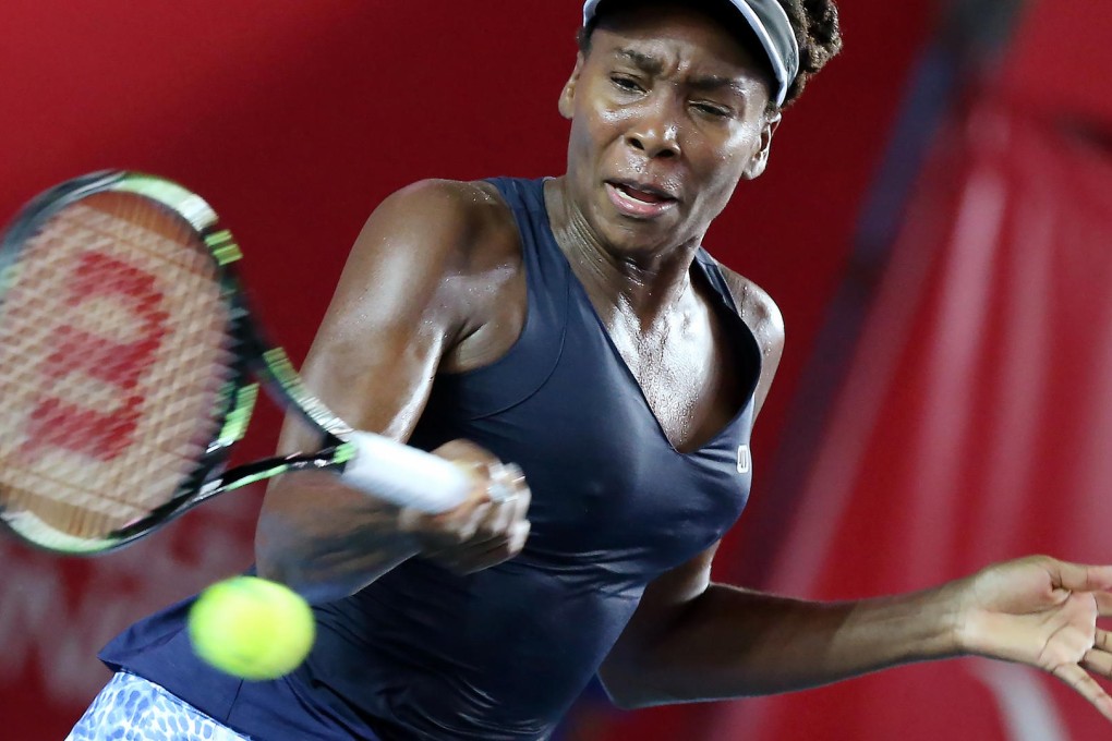 Venus Williams is all concentration during a one-sided romp over China's Wang Yafan, as seeded stars moved into the next stage of the Hong Kong Open. Photo: K.Y. Cheng