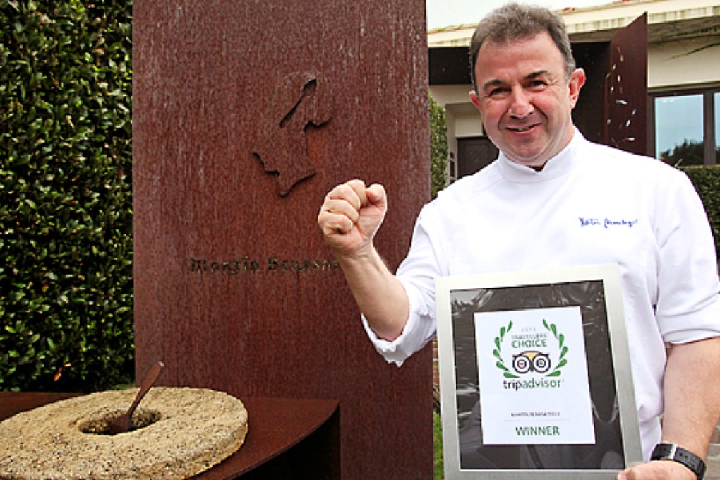Martin Berasategui's Lascarte restaurant has been named the top rated in the world by users of the TripAdvisor travel website.
