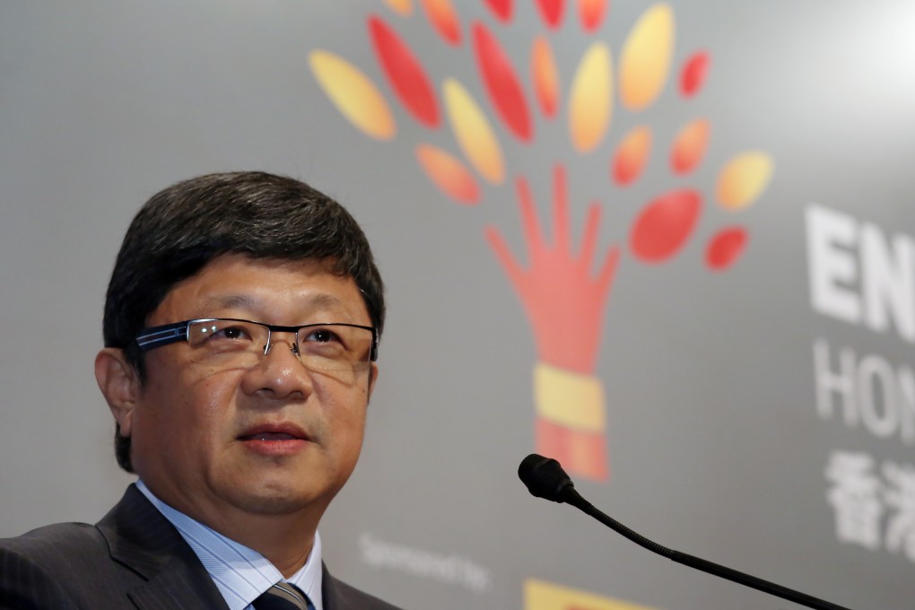 Robin Hu, chief executive of the SCMP Group, says the 20 finalists for the Enterprising Hong Kong Awards are the  bedrock of the city's business engine. Photo: Nora Tam