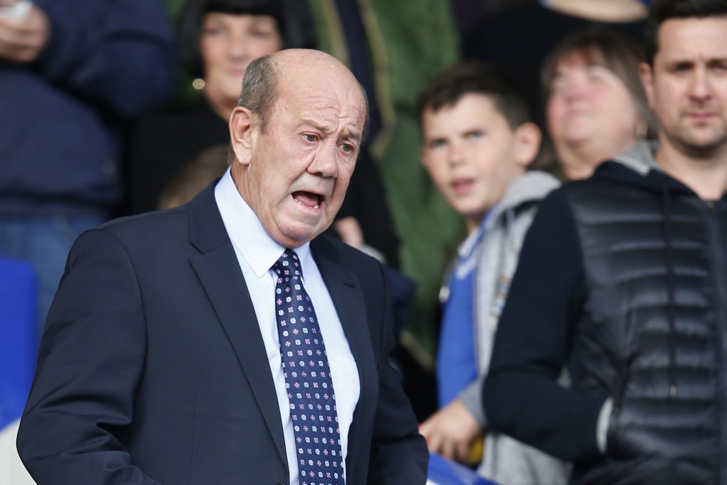 Howard Kendall is seen walking to his seat before the Merseyside derby at Goodison Park on October 4. Photo: Reuters