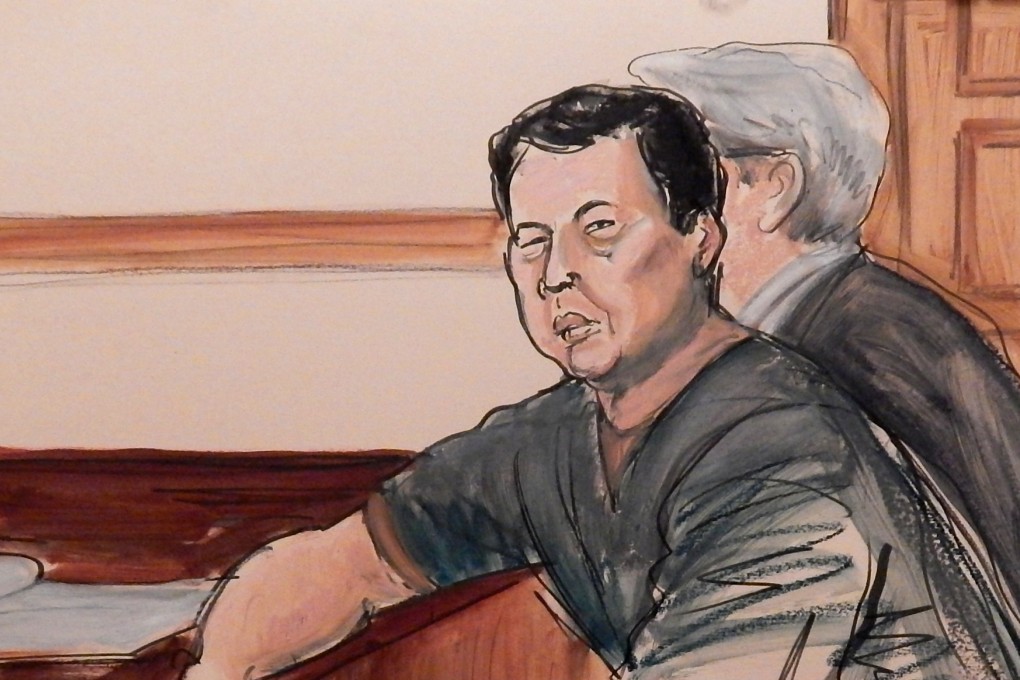 An artist's sketch of Ng Lap-seng in the New York court. Photo: AP