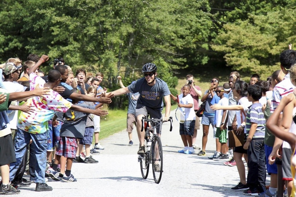 Corey Caporale on the road to North Carolina to raise money for SAY's annual camp.