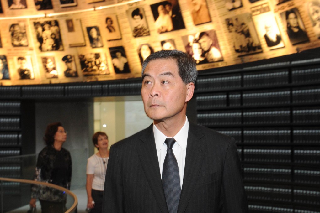 Leung visiting a museum in Israel last week.Photo: AFP