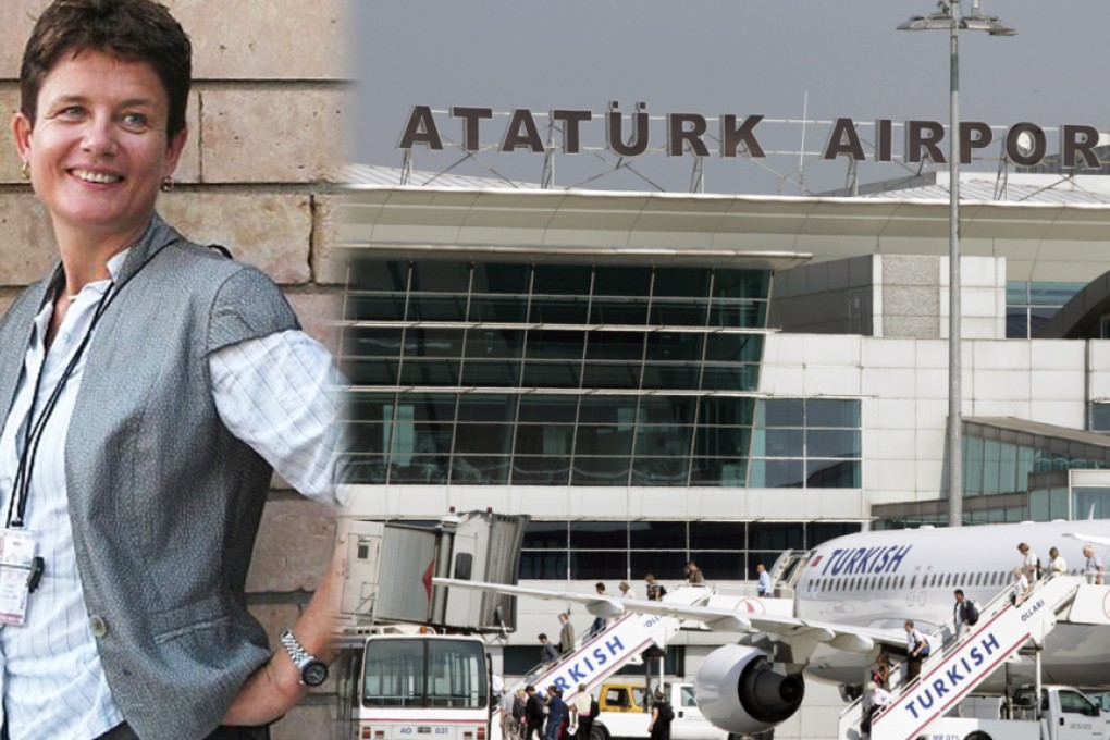 Turkey's state-run Anadolu Agency said Jacqueline Sutton (left) took her own life inside a washroom at the Ataturk  airport after missing her connecting flight.