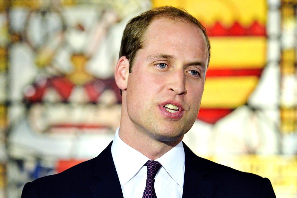 Britain's Prince William, Duke of Cambridge, delivers a speech to students on the topic of the illegal wildlife trade, and the urgent need to combat it, inside the Maughan Library at King's College London, in central London. Photo: AFP