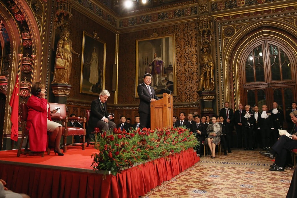 President Xi Jinping addresses Parliament on Tuesday. Photo: AP