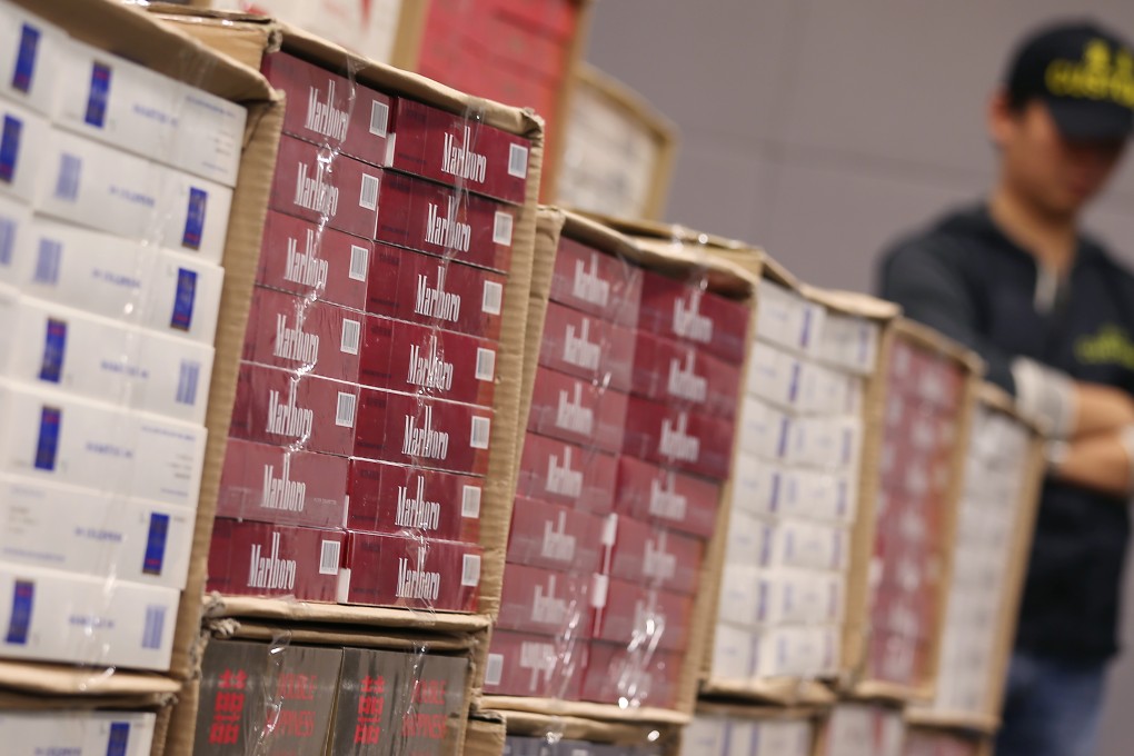 Hong Kong customs seized HK$10 million worth of smuggled cigarettes at the beginning of last year. Photo: David Wong