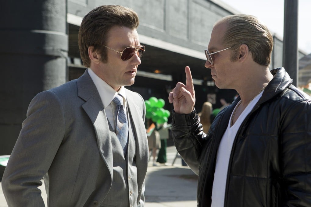 Joel Edgerton (left) and Johnny Depp in a scene from Black Mass, the film about Boston gangster James 'Whitey' Bulger. Photo: AP